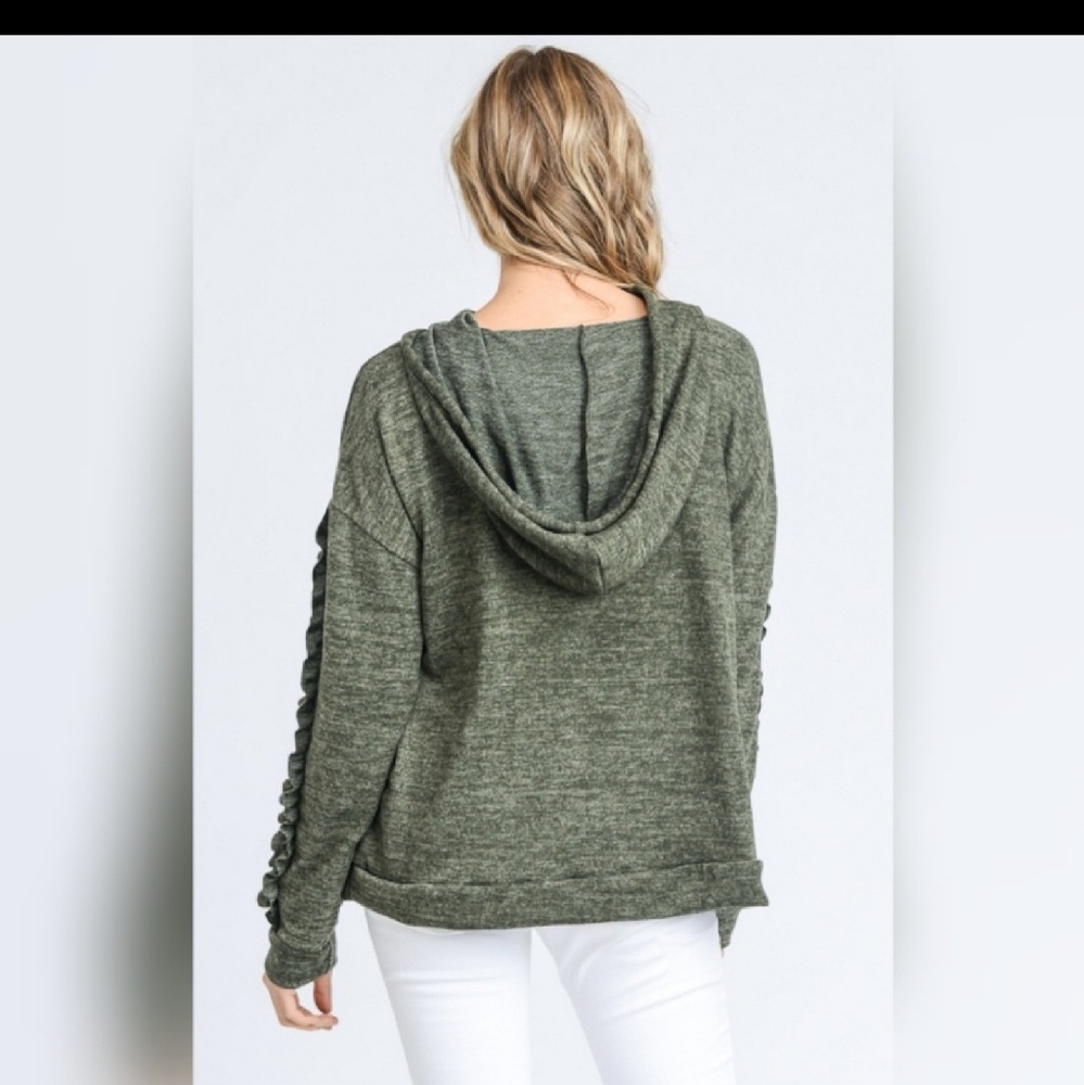 HP🎉 (1)LEFT🆕 Marbled Olive Green Hoodie - Picture 4 of 4